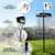 Portable 24-Chain Disc Golf Targets Basket, Metal Flying Disc Golf Practice Basket(Deluxe-Black)