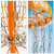 Portable 24-Chain Disc Golf Targets Basket, Metal Flying Disc Golf Practice Basket(Deluxe-Orange)