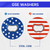 Set of 8 Replacement Washers with Bottle Opener for Washer Toss Pitching Lawn Game(American Flag)