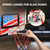 17.75" x 12" Over-The-Door Pro Basketball Hoop with Basketball & Pump, Mini Basketball Hoop Set(USA Flag)