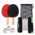 Complete Ping Pong Game Set with Retractable Ping Pong Net & Post, 2 Paddles & 3 Ping Pong Balls.（Black）
