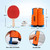 Complete Ping Pong Game Set with Retractable Ping Pong Net & Post, 2 Paddles & 3 Ping Pong Balls.（Orange）