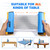 Complete Ping Pong Game Set with Retractable Ping Pong Net & Post, 2 Paddles & 3 Ping Pong Balls.（Blue）