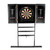 Wood 10 Pool Cue Rack & Dartboard Cabinet Combination-Black