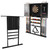Wood 10 Pool Cue Rack & Dartboard Cabinet Combination-Black