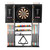 Wood 10 Pool Cue Rack & Dartboard Cabinet Combination-Black