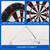 18"x1" 2-in-1 Flocking Dartboard Game Set with six 17G Steel Tip Darts. Bullseye and Dart Board Games Set