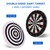 18"x1" 2-in-1 Flocking Dartboard Game Set with six 17G Steel Tip Darts. Bullseye and Dart Board Games Set