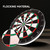 18"x1" 2-in-1 Flocking Dartboard Game Set with six 17G Steel Tip Darts. Bullseye and Dart Board Games Set