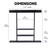 Woodwn 6 Pool Cue Wall Mounted Rack-Black