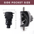 Set of 6 Leatherette Pool Table Replacement Pockets (Black - Smooth)
