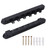 2-Piece Wood 6 Pool Cue Wall Mounted Rack-Black