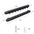2-Piece Wood 8 Pool Cue Wall Mounted Rack-Black