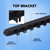 2-Piece Wood 8 Pool Cue Wall Mounted Rack-Black