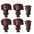 Set of 6 Leatherette Pool Table Replacement Pockets (Black - Fringe)