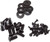 Set of 6 Leatherette Pool Table Replacement Pockets (Black - Fringe)
