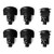 Set of 6 Leatherette Pool Table Replacement Pockets (Black - Diamond)