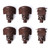 Set of 6 Leatherette Pool Table Replacement Pockets (Walnut - Diamond)