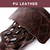 Set of 6 Leatherette Pool Table Replacement Pockets (Walnut - Diamond)