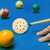 2-1/4" 6 Green Dot & Black Dot Training Cue Balls