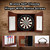 Dartboard Cabinet with Sisal/Bristle Dartboard, Dart Scoreboard, and 6 Steel Tip Darts(Deluxe Walnut)