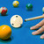 2-1/4" 6 Blue Dot & 6 Green Dot Training Cue Balls