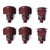 Set of 6 Leatherette Pool Table Replacement Pockets (Dark Cherry - Diamond)