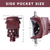 Set of 6 Leatherette Pool Table Replacement Pockets (Dark Cherry - Diamond)