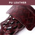 Set of 6 Leatherette Pool Table Replacement Pockets (Dark Cherry - Diamond)