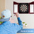 Dartboard Cabinet with Sisal/Bristle Dartboard, Dart Scoreboard, and 6 Steel Tip Darts(Deluxe Cherry)
