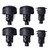 Set of 6 Leatherette Pool Table Replacement Pockets (Black - Shield)