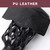 Set of 6 Leatherette Pool Table Replacement Pockets (Black - Shield)