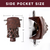 Set of 6 Leatherette Pool Table Replacement Pockets (Walnut - Shield)