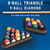 Triangle and Diamond Pool Ball Racks (Espresso)
