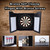 Dartboard Cabinet with Sisal/Bristle Dartboard, Dart Scoreboard, and 6 Steel Tip Darts(Black)