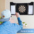 Dartboard Cabinet with Sisal/Bristle Dartboard, Dart Scoreboard, and 6 Steel Tip Darts(Black)