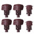 Set of 6 Leatherette Pool Table Replacement Pockets (Dark Cherry -Shield)