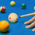 2-1/4" 6 Green Dot & 6 Red Dot Training Cue Balls