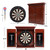 Dartboard Cabinet with Sisal/Bristle Dartboard, Dart Scoreboard, and 6 Steel Tip Darts(Premium Brown）