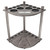 Wooden 8 Pool Cue Corner Style Rack-Brushed Grey