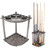 Wooden 8 Pool Cue Corner Style Rack-Brushed Grey