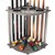 Wooden 8 Pool Cue Corner Style Rack-Brushed Grey