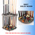 Wooden 8 Pool Cue Corner Style Rack-Brushed Grey