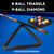 Heavy Duty Solid Wood Triangle and Diamond Pool Ball Racks (Black)