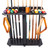 Wooden 10 Pool Cue Floor Stand Rack-Black