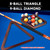 Heavy Duty Solid Wood Triangle and Diamond Pool Ball Racks (Mahoangy)