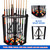 Wooden 10 Pool Cue Corner Style Rack-Black