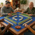32" x 32" Rubber Anti-Slip Game Mat-Blue
