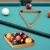 2-1/4" Professional Pool Balls Set with Pool Ball Racks Set-Oak