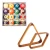 2-1/4" Marbelite Swirl Style Pool Balls Set with Pool Ball Racks Set-Oak